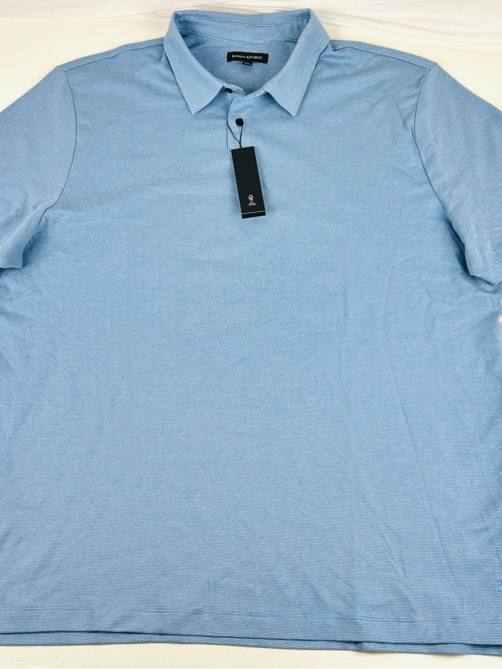 Banana Republic Luxe Touch Performance Polo Shirt, Blue, Large, Cotton